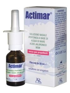 ACTIMAR SOLUZIONE NASALE SPRAY SALINA 3% CON ACIDO IALURONICO + MSM 20 ML CON EROGATORE - Farmaciapacini.it