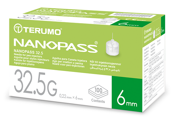 AGO PER PENNA DA INSULINA NANOPASS 32,5 GAUGE LUNGHEZZA 6 MM 100 PEZZI - Farmaciapacini.it
