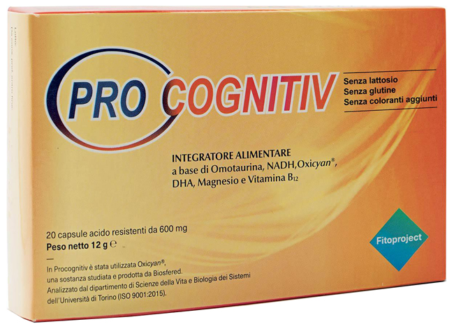 PROCOGNITIV 20 CAPSULE ACIDO RESISTENTI VEGETALI DA 600 MG - Farmaciapacini.it