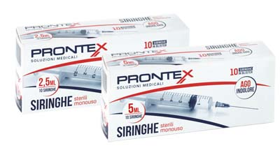 SIRINGA PRONTEX 5 ML AGO IND 10 PEZZI - Farmaciapacini.it