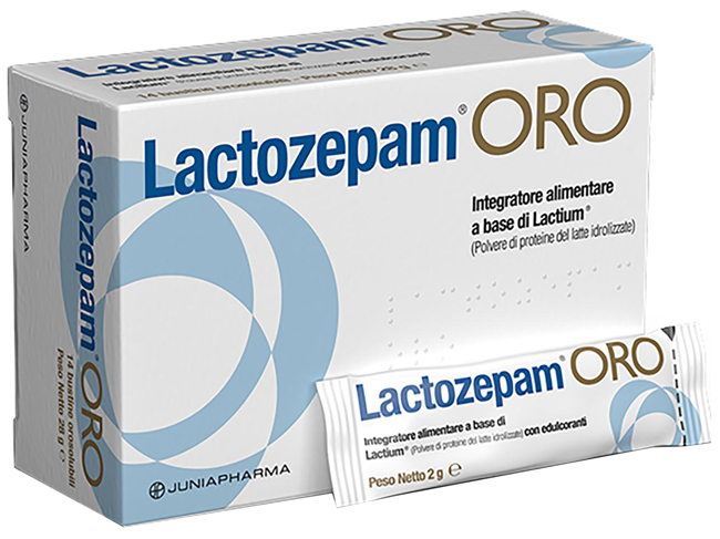 LACTOZEPAM ORO GRANULATO OROSOLIBILE A BASE DI LACTIUM 14 BUSTINE DA 2 G - Farmaciapacini.it