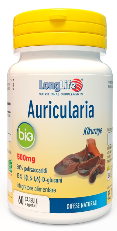 LONGLIFE AURICULARIA BIO 60 CAPSULE - Farmaciapacini.it