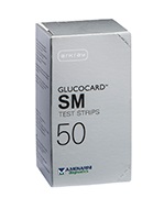 TEST STRIPS PER MISURAZIONE GLICEMIA GLUCOCARD SM 50 PEZZI - Farmaciapacini.it