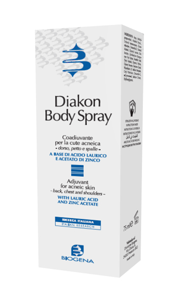 DIAKON BODY SPRAY COADIUVANTE CUTE ACNEICA DORSO PETTO E SPALLE 75 ML - Farmaciapacini.it