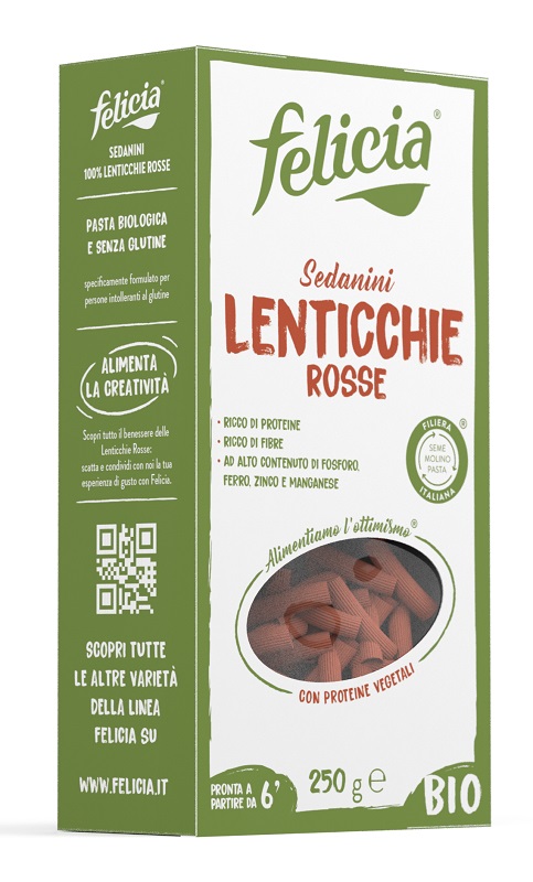 FELICIA BIO SEDANINI LENTICCHIE ROSSE 250 G - Farmaciapacini.it