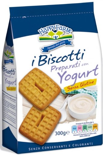 HAPPY FARM BISCOTTI YOGURT SENZA ZUCCHERO 300 G - Farmaciapacini.it