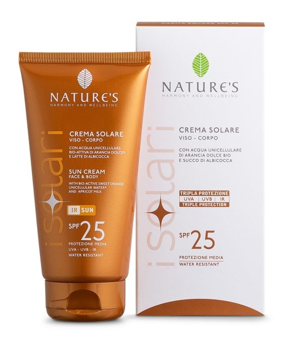 NATURE'S I SOLARI CREMA SOLARE VISO E CORPO SPF 25 IR SUN 150 ML - Farmaciapacini.it