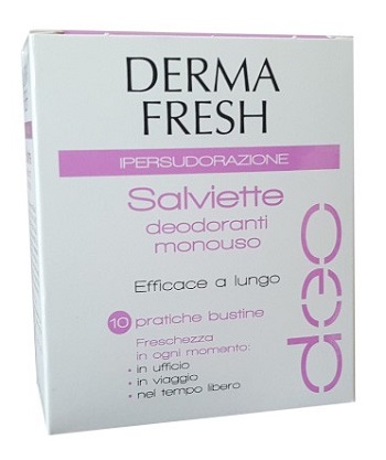 DERMAFRESH IPERSUDORAZIONE 10 SALVIETTINE DEODORANTI - Farmaciapacini.it