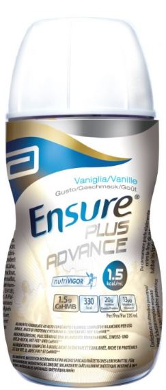 ENSURE PLUS ADVANCE VANIGLIA 4 BOTTIGLIE DA 220 ML - Farmaciapacini.it