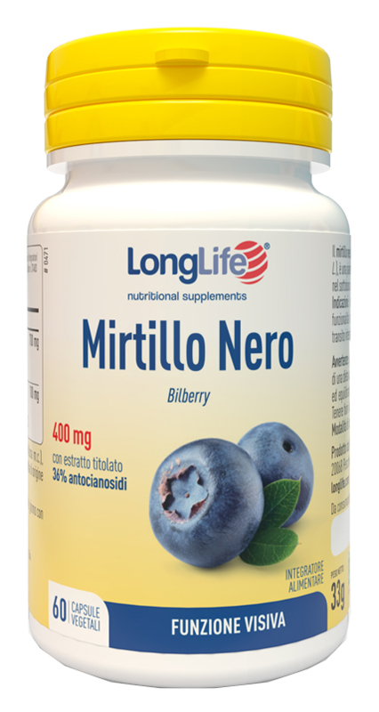 LONGLIFE MIRTILLO NERO 60 CAPSULE VEGETALI - Farmaciapacini.it