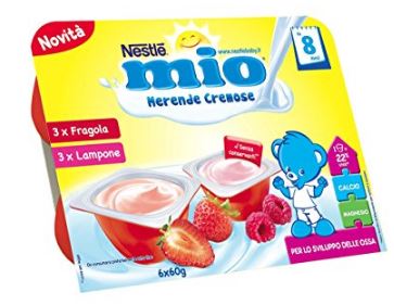 MIO MERENDA CREMOSA FRAGOLA + LAMPONE 6 X 60 G - Farmaciapacini.it