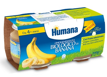 HUMANA OMOGENEIZZATO BANANA BIOLOGICO 2 VASETTI 100 G - Farmaciapacini.it