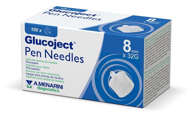 AGO PER PENNA DA INSULINA GLUCOJECT 8 MM GAUGE 32 100 PEZZI - Farmaciapacini.it