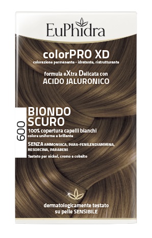 EUPHIDRA COLORPRO XD 600 BIONDO SCURO GEL COLORANTE CAPELLI IN FLACONE + ATTIVANTE + BALSAMO + GUANTI - Farmaciapacini.it