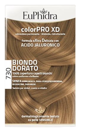 EUPHIDRA COLORPRO XD 730 BIONDO DORATO GEL COLORANTE CAPELLI IN FLACONE + ATTIVANTE + BALSAMO + GUANTI - Farmaciapacini.it