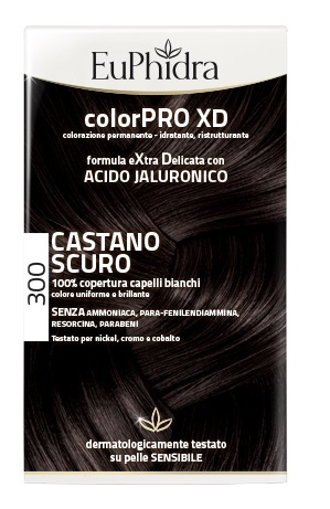 EUPHIDRA COLORPRO XD 300 CASTANO SCURO GEL COLORANTE CAPELLI IN FLACONE + ATTIVANTE + BALSAMO + GUANTI - Farmaciapacini.it
