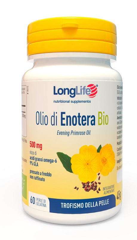 LONGLIFE OLIO ENOTERA BIO 60 PERLE 500 MG - Farmaciapacini.it