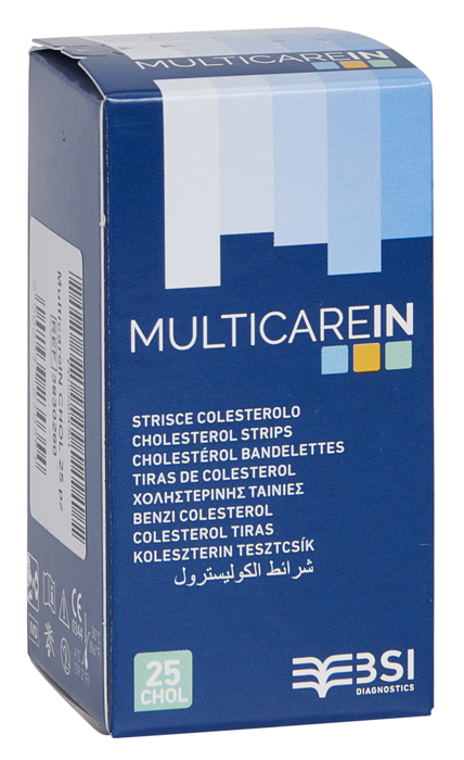 STRISCE MISURAZIONE GLICEMIA MULTICARE IN GLUCOSIO ELETTRODO 50 PEZZI - Farmaciapacini.it