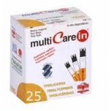 TEST TRIGLICERIDI MULTICARE IN STRISCE CON ASPRIAZIONE CAPILLARE 25 PEZZI - Farmaciapacini.it