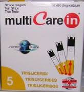 TEST TRIGLICERIDI MULTICARE IN STRISCE CON ASPIRAZIONE CAPIILLARE 5 PEZZI - Farmaciapacini.it