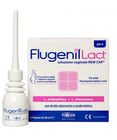 FLUGENIL LACT SOLUZIONE VAGINALE INTERNA A BASE DI FERMENTI LATTICI 3 FLACONI DA 50 ML + 3 APPLICATORI MONOUSO - Farmaciapacini.it