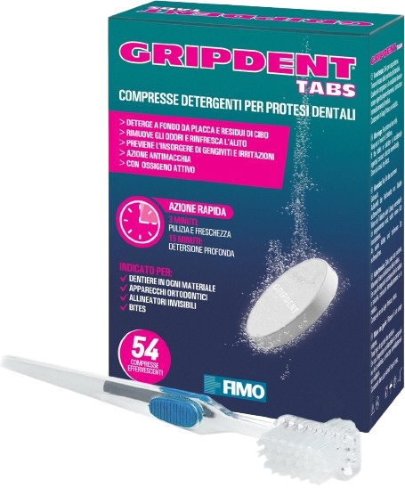 GRIPDENT TABS 54CPS + SPAZZOLINO PULITORE - Farmaciapacini.it