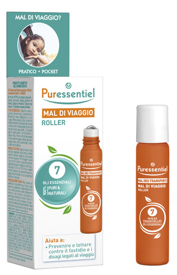PURESSENTIEL ROLLER MAL DI VIAGGIO 7 OLI ESSENZIALE 5 ML - Farmaciapacini.it