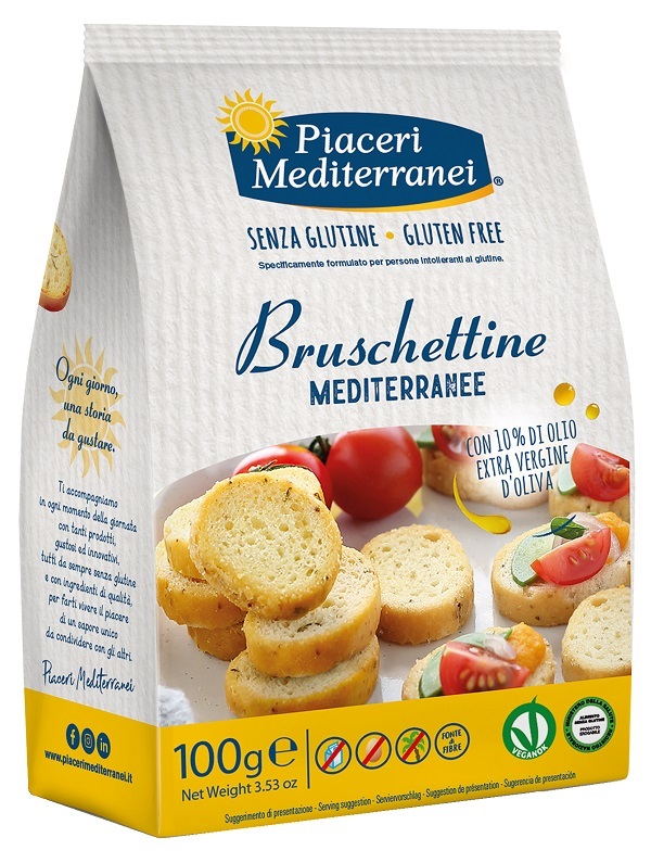 PIACERI MEDITERRANEI BRUSCHETTINE 100 G - Farmaciapacini.it