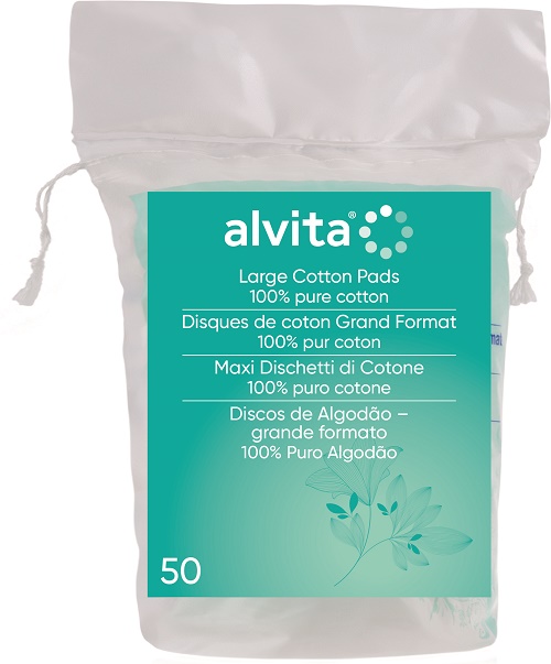 ALVITA MAXI DISCHETTI DI COTONE 100% PURO COTONE 50 PEZZI - Farmaciapacini.it