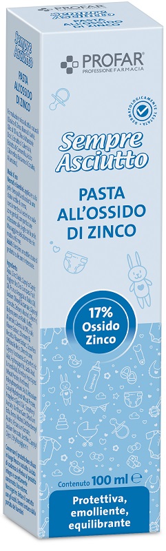 PROFAR SEMPRE ASCIUTTO PASTA ALL'OSSIDO DI ZINCO 17% 100 ML - Farmaciapacini.it
