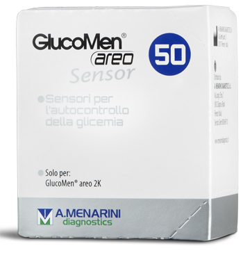 STRISCE GLUCOMEN AREO SENSOR PER ANALISI DEL GLUCOSIO 50 PEZZI - Farmaciapacini.it