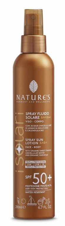 NATURE'S I SOLARI SPRAY FLUIDO BAMBINI SPF50+ 200 ML - Farmaciapacini.it