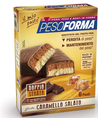 PESOFORMA BARRETTA AL CARAMELLO SALATO 12 PEZZI DA 31 G - Farmaciapacini.it