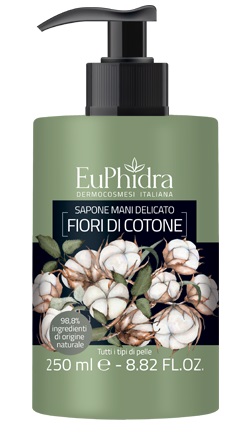EUPHIDRA SAPONE LIQUIDO MANI COTONE IN FLACONE CON ETICHETTA DISPENSER - Farmaciapacini.it