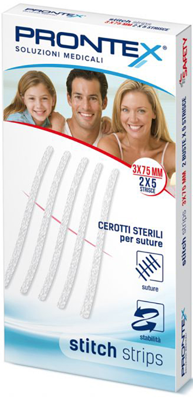 PRONTEX STITCH STRIPS 3X75 10 PEZZI - Farmaciapacini.it