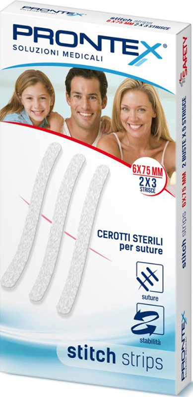 PRONTEX STITCH STRIPS 6X75 10 PEZZI - Farmaciapacini.it