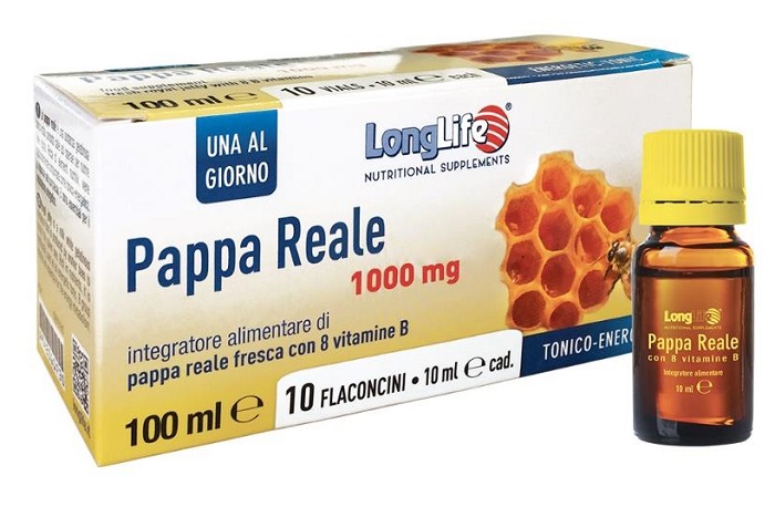 LONGLIFE PAPPA REALE + VITAMINA B 10 FLACONCINI 10 ML - Farmaciapacini.it
