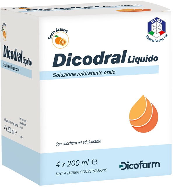 DICODRAL LIQUIDO SOLUZIONE REIDRATANTE ORALE 4 X 200 ML - Farmaciapacini.it
