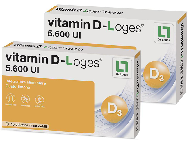 VITAMIN D-LOGES 30 GELATINE MASTICABILI GUSTO LIMONE 42 G - Farmaciapacini.it