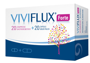 VIVIFLUX FORTE 20 COMPRESSE GASTRORESISTENTI + 20 CAPSULE LIQUID FILLER - Farmaciapacini.it