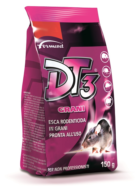 DT3 GRANI ESCA RODENTICIDA PRONTA ALL'USO BUSTA 150 G USO NON PROFESSIONALE - Farmaciapacini.it