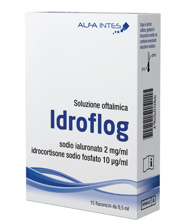 SOLUZIONE OFTALMICA IDROFLOG A BASE DI IALURONATO DI SODIO E IDROCORTISONE SODIO FOSFATO 15 FLACONCINI DA 0,5 ML - Farmaciapacini.it