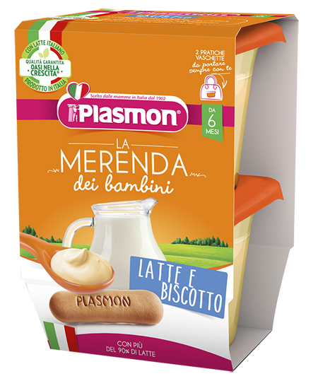 PLASMON LA MERENDA DEI BAMBINI MERENDE LATTE BISCOTTO ASETTICO 2 X 120 G - Farmaciapacini.it