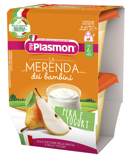 PLASMON LA MERENDA DEI BAMBINI SAPORI DI NATURA PERA YOGURT ASETTICO 2 X 120 G - Farmaciapacini.it