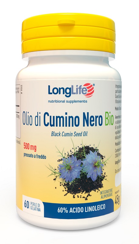 LONGLIFE OLIO DI CUMINO NERO BIO 60 PERLE IN GELATINA - Farmaciapacini.it