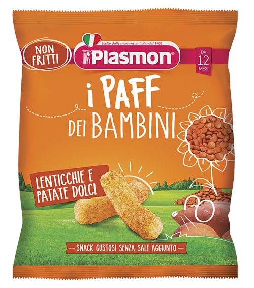 PLASMON DRY SNACK PAFF LENTICCHIE-PATATA DOLCE 15 G - Farmaciapacini.it