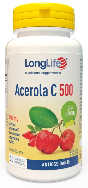 LONGLIFE ACEROLA C500 LIMONE 30 COMPRESSE - Farmaciapacini.it