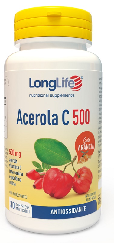 LONGLIFE ACEROLA C500 ARANCIA 30 COMPRESSE - Farmaciapacini.it