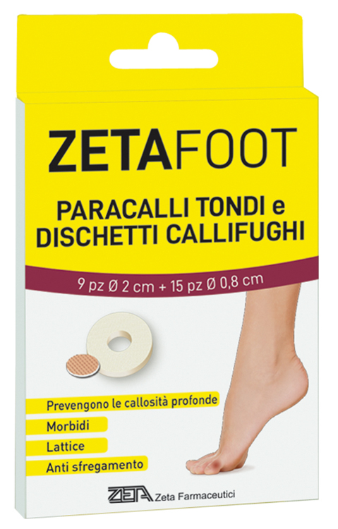 ZETAFOOT PARACALLO TONDO 9 PEZZI + DISCHETTO CALLIFUGO 15 PEZZI - Farmaciapacini.it