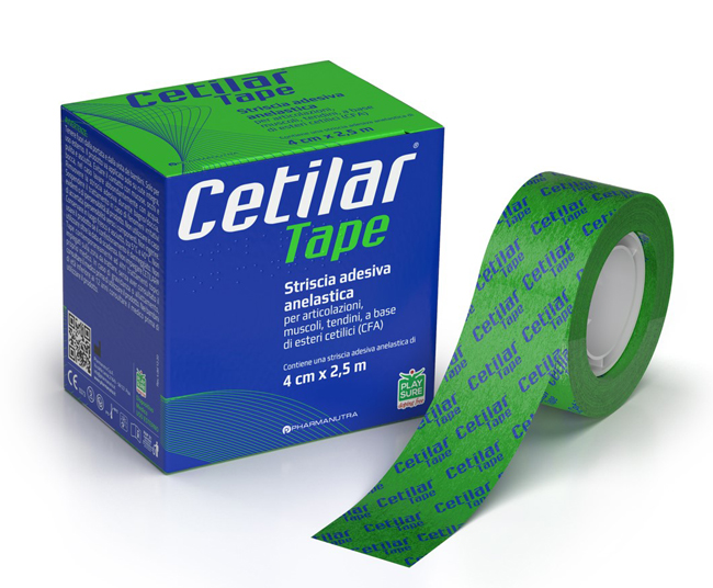 STRISCIA ADESIVA ANELASTICA CETILAR TAPE CM 4 X 2,5 M - Farmaciapacini.it